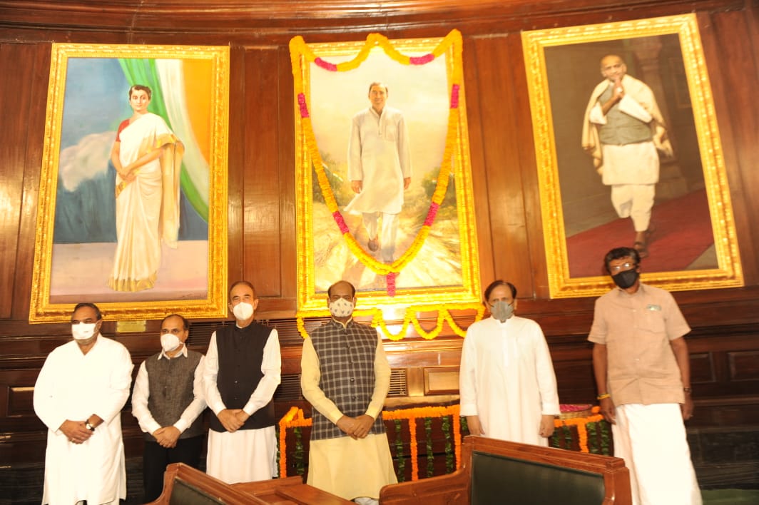 Lok Sabha Speaker Shri Om Birla; Leader of Opposition (Rajya Sabha) Sh...