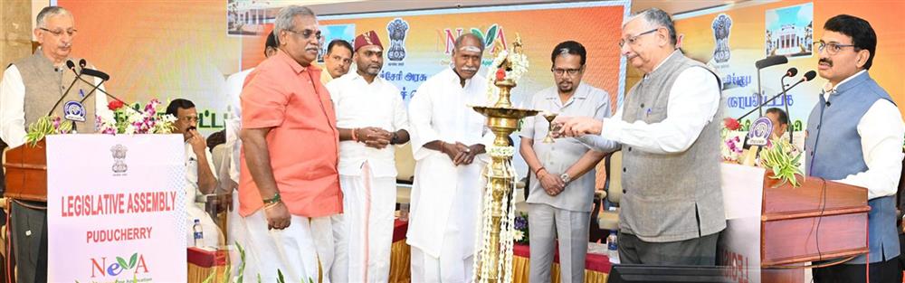 Shri Umang Narula, Secretary, MoPA, graced the inauguration of #NeVA on 09 June 2025 at the Puducherry Legislative Assembly and reaffirmed the Ministry’s commitment to digital legislative reforms while addressing the dignitaries. Dr. Satya Prakash, Additional Secretary, Ministry of Parliamentary Affairs and Mission Leader of NeVA, delivered an insightful presentation on the vision, mission, and benefits of NeVA for all stakeholders.