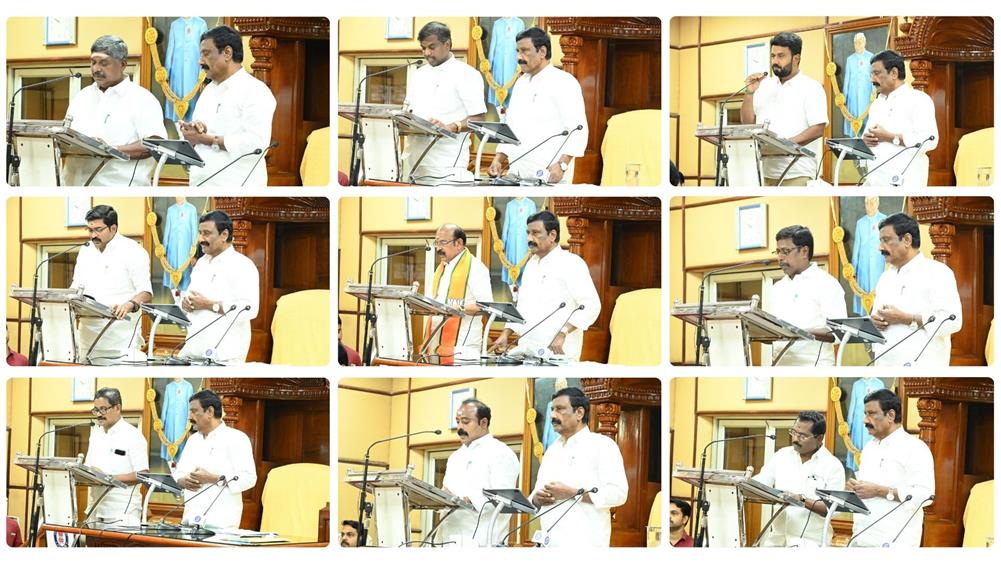 The Speaker pro tem of Puducherry, Thiru. A. Anbalagan had administered the oath to the newly elected legislators in 2026 Assembly Elections including Hon’ble Chief Minister and two Ministers as MLAs in the Puducherry Legislative Assembly on 20.05.2026(Wednesday)