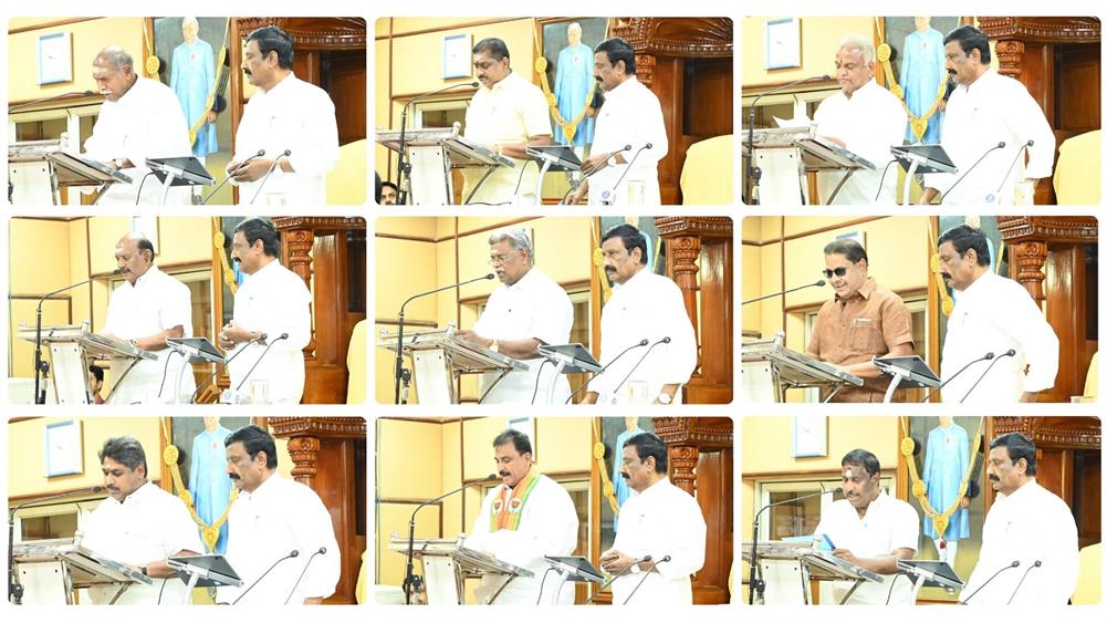 The Speaker pro tem of Puducherry, Thiru. A. Anbalagan had administered the oath to the newly elected legislators in 2026 Assembly Elections including Hon’ble Chief Minister and two Ministers as MLAs in the Puducherry Legislative Assembly on 20.05.2026(Wednesday)